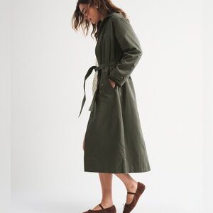 NWT Waxed Mac Coat, Grape Leaf